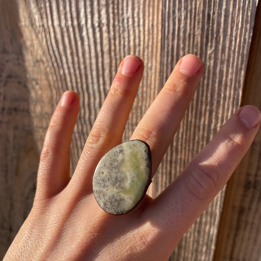 Free People Green Stone Ring